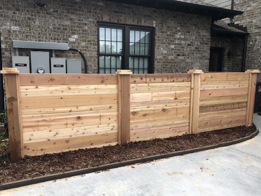 Gadsden AL horizontal style wood fence