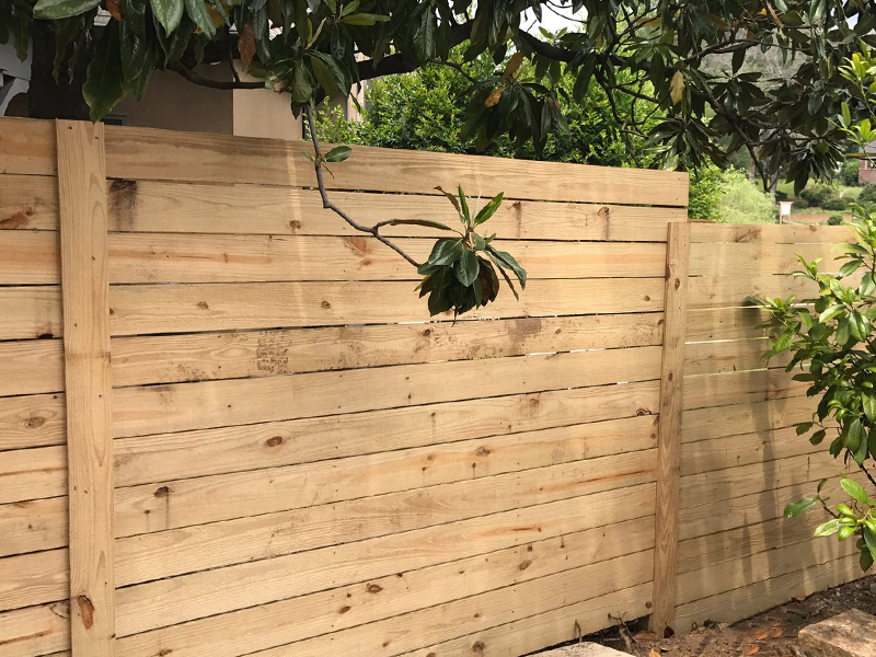 Pelham Al horizontal style wood fence