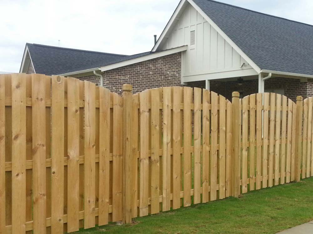 Rainbow City AL Shadowbox style wood fence