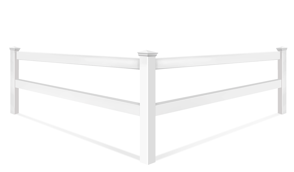 2 Rail Vinyl Farm fence styles in Birmingham Birmingham