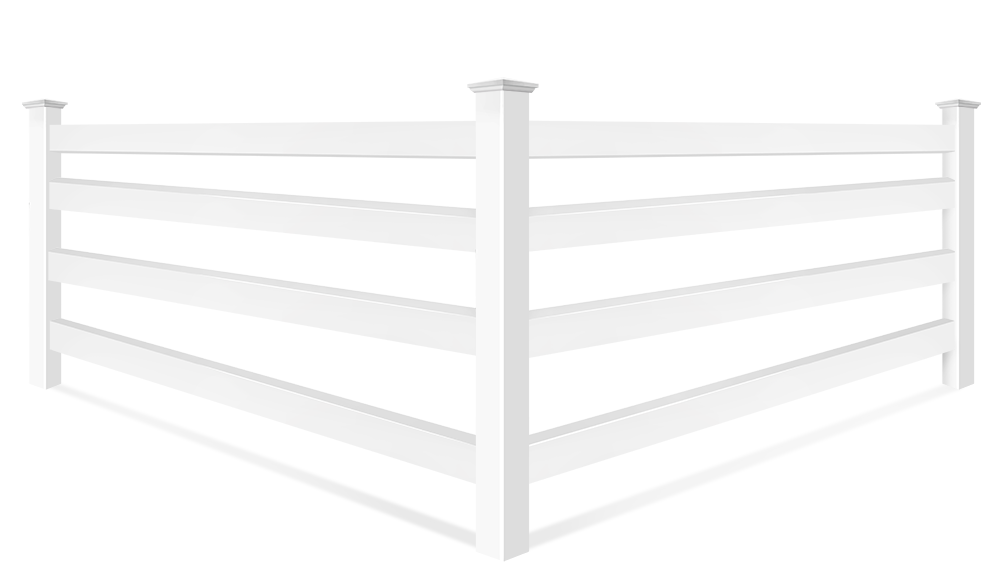 4 Rail Vinyl Farm fence styles in Birmingham Birmingham