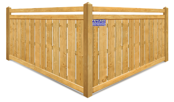 Spaced Pickets Style Wood Semi-Privacy Fence - Central Alabama