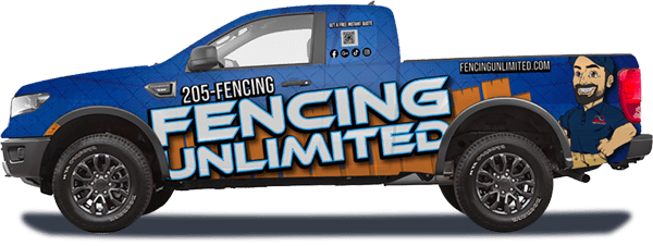 Fencing Unlimited company truck